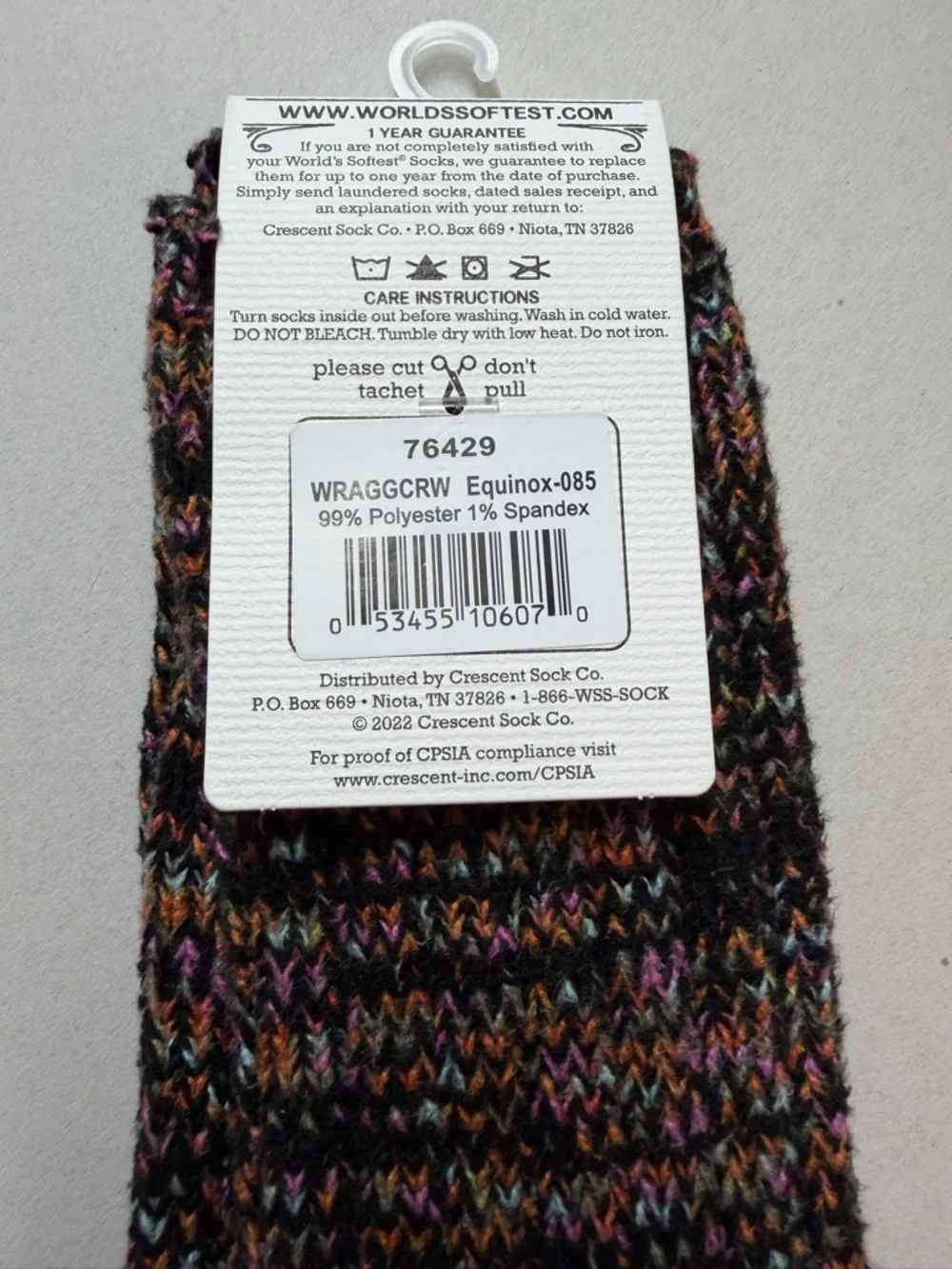 World's Softest Women’s Multicolor Marled Crew Socks - Picture 4 of 4